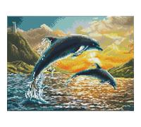 Diamond Dotz - Carrés - Dauphin Crépuscule - 42 x 31.5cm - Loisirs - Cadeaux -