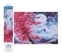 Diamond Dotz Cherry Blossom Mountain Kit de Peinture au Diamant, Résine, Blanc, 15 x 20,5 cm