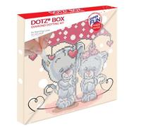 DIAMOND DOTZ DBX.005 - Original 5D Diamond Painting Set Dotz Box Its Raining Love Katzen, Kreativset mit 4.403 Diamant Mosaiksteinen, Malset ca. 28 x 28 cm, DIY Komplettset für Kinder AB 8 Jahren