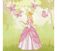 DIAMOND DOTZ DBX.045 Kit de Peinture 5D Diamond Painting avec 2 037 mosaïques Diamant 28 x 28 cm pour Enfants à partir de 8 Ans Vert/Rose