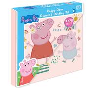DIAMOND DOTZ DBX.089 - Kit de peinture diamant 5D original DOTZ Box Peppa Pig Happy Days - Kit créatif avec pierres de mosaïque diamantées scintillantes - Environ 28 x 28 cm - Kit complet de bricolage