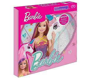 DIAMOND DOTZ DBX.094 Barbie Original 5D Diamond Painting Kit complet pour enfants à partir de 6 ans Rose 28 x 28 cm