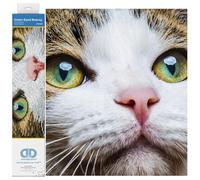 DIAMOND DOTZ DD6.029 - Set peinture diamant 5D chat yeux verts, 11 904 mosaïques, 35x27 cm, bricolage pour adultes et enfants dès 8 ans
