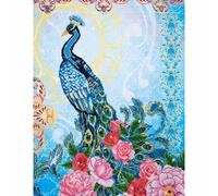 Diamond Dotz - Diamant Kit Peinture - Exotique Paon 82 X 62 CM Avancé