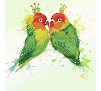 Diamond Dotz - Diamant Kit Peinture - Love Oiseaux 32cm x 32cm Perroquets