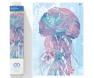 DIAMOND DOTZ Diamond Painting de Medusa Swish Tableau de diamants 5D pour animaux Kit complet de peinture diamant niveau intermédiaire 75 x 27 cm