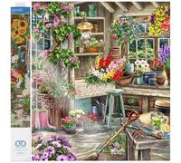 DIAMOND DOTZ Diamond Painting Jardinier du Paradis, Tableau de Diamant 5D de Paysage Kit complet de peinture diamant niveau avancé 74 x 100 cm