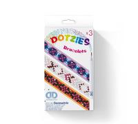 DIAMOND DOTZ DTZ11.002 Original Diamond Painting Dotzies Ensemble de bracelets géométrique avec 3 bracelets scintillants env. 21 x 2 cm, kit complet pour enfants à partir de 8 ans, extra scintillant, multicolore