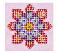Diamond Dotz Flower Kit de Peinture au Diamant: Mandala Fleur 2, Résine, Assorted, 7,6 x 7,6 cm