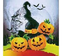 Diamond Dotz Halloween Magic Kit de Peinture au Diamant, Résine, Blanc, 32 x 32cm