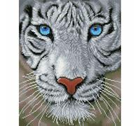 Diamond Dotz Kit De Peinture Au Diamant White Magic 34cm x 42cm Tigre Blanc