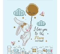 Diamond Dotz - Kit De Peinture Diamant Love You To The Moon & Back 32cm x 32cm