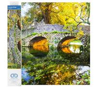 DIAMOND DOTZ Kit de Peinture : intermédiaire, DD12, Toile Polyester, Country Bridge, 51,5 x 51,5cm