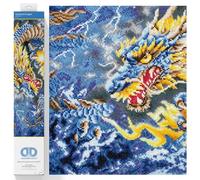 Diamond Dotz Mythical Dragon Kit de Peinture au Diamant, Résine, Blanc, 18,5 x 36,7 cm