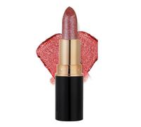Diamond Glitter Lipstick, Diamond Lip Gloss Glitter Lipstick Waterproof, Non-Stick to Cup Non-Fading Sparkly Glossy Lipsticks, Long Lasting Smudge Proof Lip Gloss (05#, 1 Count (Pack of 1))