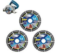 Diamond Multi-Purpose Saw Blades,4.5 Inch Angle Grinder Cutting Disc,Disques à Tronçonner Diamantés,Disque Diamant Extra Fin,Segment Disques à Tronçonner Diamantés pour Béton,Pierre,Brique,Bois (3)
