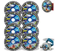 Diamond Multi-Purpose Saw - Disque abrasif diamanté multi-usage - 4,5" - Pour meuleuse d'angle - Lame de scie à carrelage super fine - Coupe à sec/humide - Pour béton, acier, PVC, bois (8)