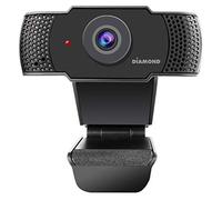 Diamond Multimedia Webcam avec Microphone, USB Full HD 1080p pour Ordinateur de Bureau et Ordinateur Portable, Diffusion en Direct vidéo HD et Audio, Grand Angle de Vue, Plug & Play, Noir
