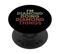 Diamond Name Diamond Personalized Name First Given PopSockets PopGrip Adhésif