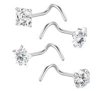 Diamond Nostril Ornament - Zirconia Gemstone Facial Adornment, Titanium Alloy Minimal Accessory | Lightweight hypoo allergenic Body Decor for Event Wedding anniversery Valentine Festival Night Use