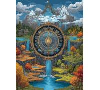 Diamond Painting 40x50 ValléE Diamond Painting Enfant Activité Manuelle Adulte DIY Carré Peinture Diamant Horloge Broderie Diamant kit Complet Accessoires kit Broderie pour Décoration Chambre S-358
