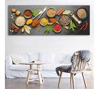 Diamond Painting,5D Épices de cuisine Diamant Peinture Enfants Point de Croix Broderie Kit,Grand Format Diamant Broderie Painting Arts Artisanat Peinture pour Décoration Maison Murale 30x90cm JZ-4828