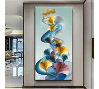 Diamond Painting,5D Ginkgo biloba Diamant Peinture Enfants Point de Croix Broderie Kit,Grand Format DIY Diamant Broderie Painting Arts Artisanat Peinture pour Décoration Maison Murale 50x100cm JZ-4693