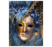 Diamond Painting, 5D Masque De Fantaisie Peinture Diamant Enfant, Peinture Numéro Adulte Broderie Diamant Kit Complet, Perle Diamant a Coller Point de Croix Strass Diamant Painting Grand 30x40cm