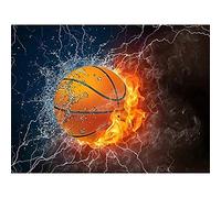 Diamond Painting,5d Peinture Diamant Basketball,Broderie Diamant Kit Complet,Tableau en Perles Diamant, Adultes Strass Canevas Point de Croix Arts Craft, pour la deco de Salon Chambre-40x50cm