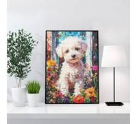 Diamond Painting Abstrait Diamant Painting Carré 80x100cm 5D Broderie Diamant Kit Complet, 2026 Nouveau Peinture Numero Adulte Chien DIY Cristal Art Kits, Activité Manuelle Adulte Débutants j0-983