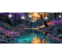 Diamond Painting Abstrait Diamant Painting Forêt Peinture Diamant Adulte Débutants, Diamond Paintings Kit Complet, Point de Croix Cristal Art Artisanat Kits pour Décoration Murale 50x100cm G6-917