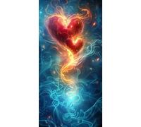 Diamond Painting Abstrait Diamond Painting Adulte XXL 40x80cm, 5D Broderie Diamant Amour Peinture Diamant Enfant, DIY Tableau Diamants Activite Manuelle Adulte, Décoration Murale, Cadeau J2-14984