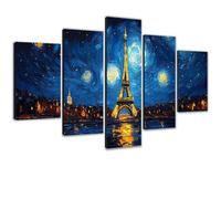 Diamond Painting Abstrait Peinture Numero Adulte Paris Peinture Diamant Activité Manuelle Adulte,Complete Set with Tools Kits de Broderie Diamant per Tableau Decoration Murale,5 Pezzi 60x100cm 0m-654