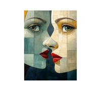 Diamond Painting Abstrait Strass Peinture Numero Adulte Baiser Cristal Art Canevas Kit Complet Adulte 135 x 100 CM Full Drill Kit Broderie Peinture Diamant pour Decoration Maison Cadeau Femme 258-4774