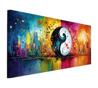 Diamond Painting Abstrait, Tai Chi Diamond Painting Adulte Grand Format 70x30cm, 5D DIY Peinture Diamant Adulte, Point de Croix Activite Manuelle Kit pour Decoration Maison Murale, Cadeau Femme V-47