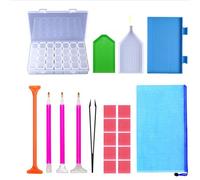 Diamond Painting Accessoires Boîte De Rangement Kit Stylo Colle Pincettes Plateau 1 Pcs 28 Compartiments Boîte De Broderie De Diy Diamant Pour 5d Diamond Painting