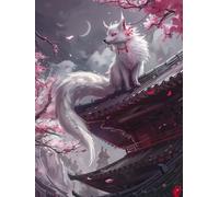 Diamond Painting Adulte 20x30cm, 5D Diamond Painting Renards Peinture Diamant Enfant Maisons Broderie Diamant Kit Complet Accessoires, DIY Mosaique Loisirs Créatifs Adultes, Decoration Chambre 6X-612