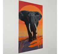 Diamond Painting Adulte, 5D Diamond Painting Animal Peinture Diamant Enfant Éléphant, Bricolage Broderie Diamant Grand Format 60x120cm, Loisirs Créatifs Adulte, Decoration Chambre, Cadeaux G2-1128