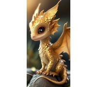 Diamond Painting Adulte, 5D Diamond Painting Dinosaures, Peinture Diamant Kit, DIY Diamant Strass Point de Croix Cristal Peinture Loisirs Créatifs Adultes Décor Murale pour la Maison 80x160cm I-479