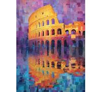 Diamond Painting Adulte, 5D Diamond Painting Enfant Abstractions architecturales anciennes, Broderie Diamant Kit Complet, DIY Peinture Point de Croix Cristal Débutants Murale Décor 90x120cm G197