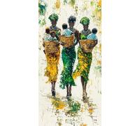 Diamond Painting Adulte, 5D Diamond Painting Femme africaine, Peinture Diamant Kit, DIY Diamant Cristal Point de Croix Peinture Loisirs Créatifs Adultes Décor Murale pour la Maison 100x200cm I-170