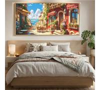 Diamond Painting Adulte,5D Diamond Painting Grand Format, Architecture Peinture Diamant Cristal, DIY Paris Bricolage Strass Point de Croix, Loisirs Créatifs Adultes, Murale Décoration 20x40cm Mq-439
