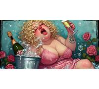 Diamond Painting Adulte, 5D Diamond Painting La grosse femme, Peinture Diamant Kit, DIY Diamant Cristal Point de Croix Peinture Loisirs Créatifs Adultes Décor Murale pour la Maison 50x100cm I-626