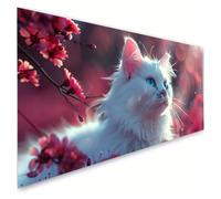Diamond Painting Adulte, 5D Diamond Painting Mignon Peinture Diamant Enfant Chat, Bricolage Broderie Diamant Grand Format 30x60cm, Loisirs Créatifs Adulte, Decoration Chambre, Cadeaux Femme G2-630
