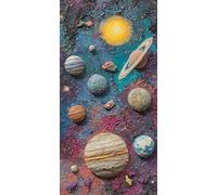 Diamond Painting Adulte, 5D Diamond Painting Paysage Peinture Diamant Planète, DIY 5D Ronde Diamant Kit Complet, Loisirs Créatifs Adultes Kit Broderie, pour Décoration Maison, Cadeau 60x120cm Ffr-1534
