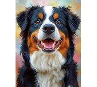 Diamond Painting Adulte, 5D DIY Chien Diamant Painting Kit Complet pour Débutants et Enfant Animal Peinture Diamant Broderie Point De Croix Strass Canevas Peinture pour Decoration Murale 40x60cm L-604