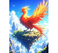 Diamond Painting Adulte, 5D Paysage de Phoenix Peinture Diamant Painting Kit Complet, Diy Broderie Diamond Art Painting Kits, DIY Diamond Painting Enfant, Craft Cadeau Noël Décoration 30x40cm R-1384