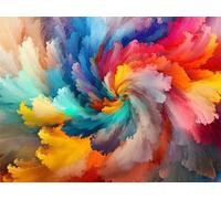 Diamond Painting Adulte Abstrait 5D Diamant Painting Kit Complet, DIY Ronde Full Drill Peinture Diamant Bateau avec Accessoires Strass Broderie Tableau Art pour Decoration Murale Maison 20x30 cm G-906