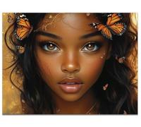 Diamond Painting Adulte Afrique, 5D Diamond Painting Femme Kit Broderie Diamant Complet Kit 120x90 cm Peinture Diamant Adulte Débutants DIY Point de Croix Cristal Art Noel Decoration Chambre Y9-340