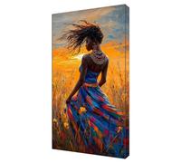 Diamond Painting Adulte, Afrique Femme Grande 25x50cm Diamond Painting Accessoires, 5D DIY Enfant Diamant Cristal Art Broderie Artisanat Set, Loisirs Créatifs Adultes, Décoratio D'intérieur J-646